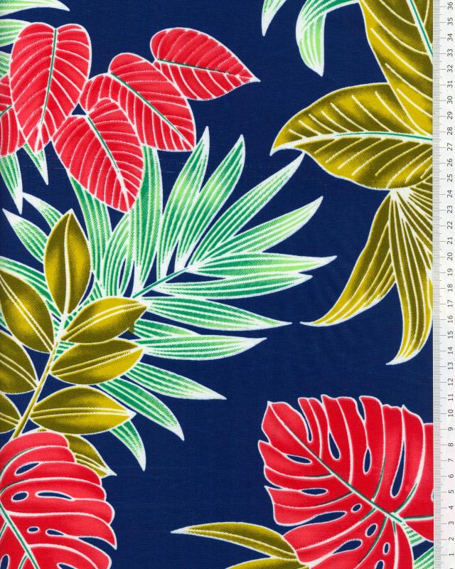 Polynesian fabric MONA MONA Navy Blue - Tissushop